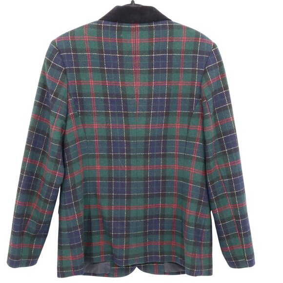 Sag Harbor Wool Blazer Women 8 Multi Preppy Classic Academia Dark Academia Retro - Picture 3 of 15